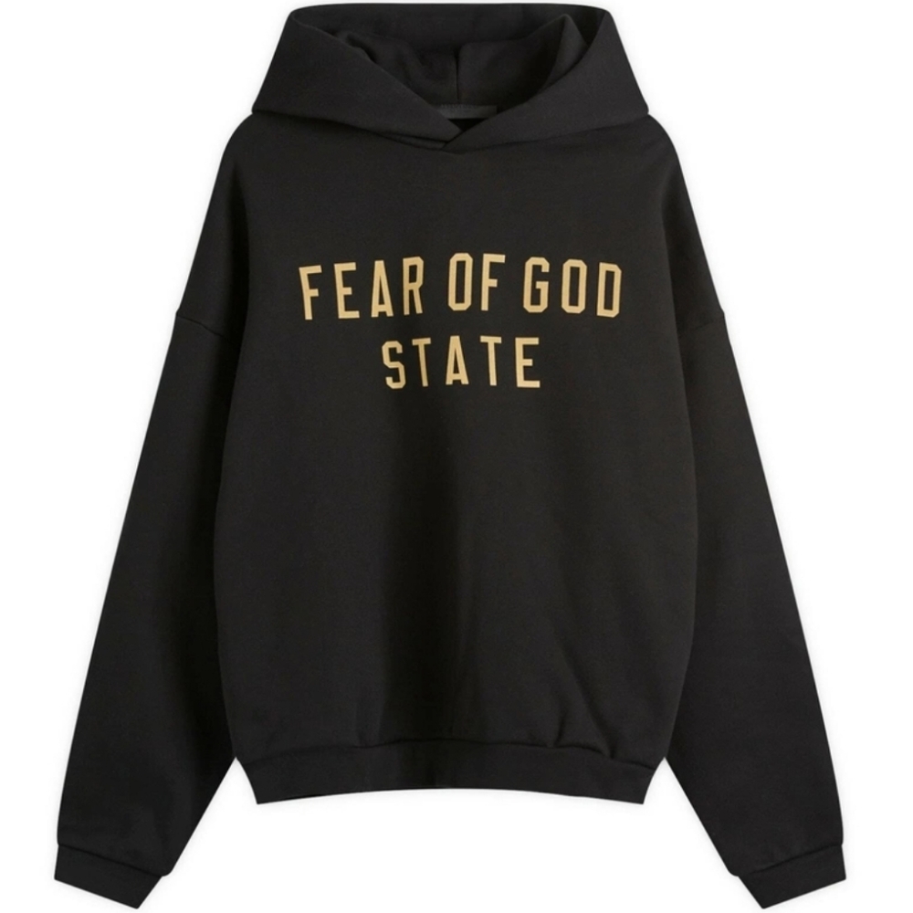 Fear of God ESSENTIALS Men's Fleece Hoodie in Black